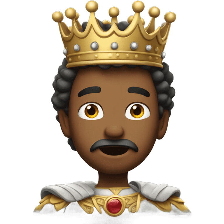 King running fast with crown emoji