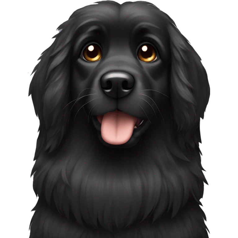 Black Dog long fur emoji