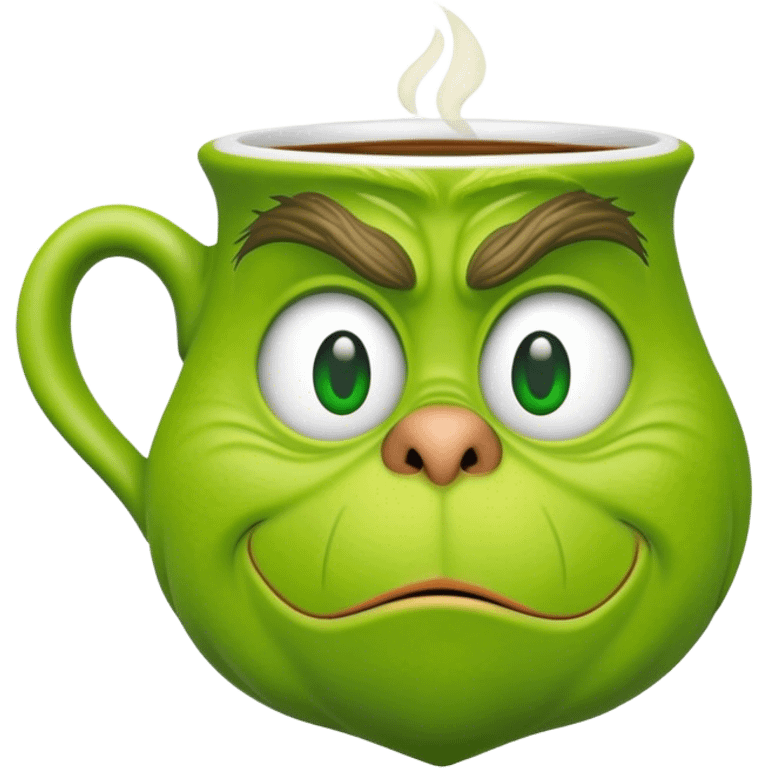 Creepy Grinch mug emoji