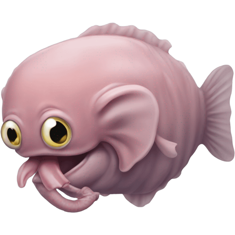 Blob fish elephant trunk emoji