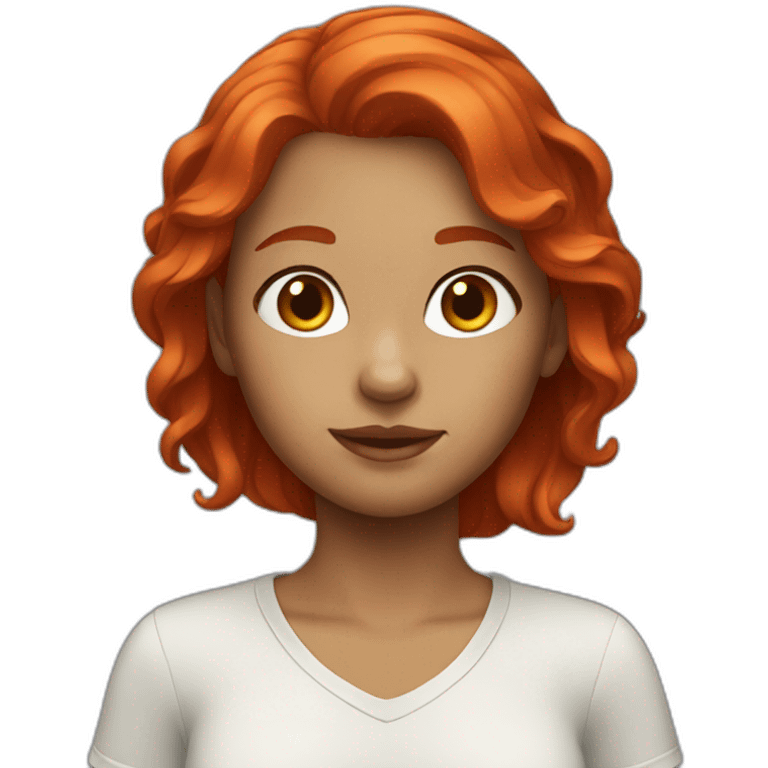 Girl with red hair emoji