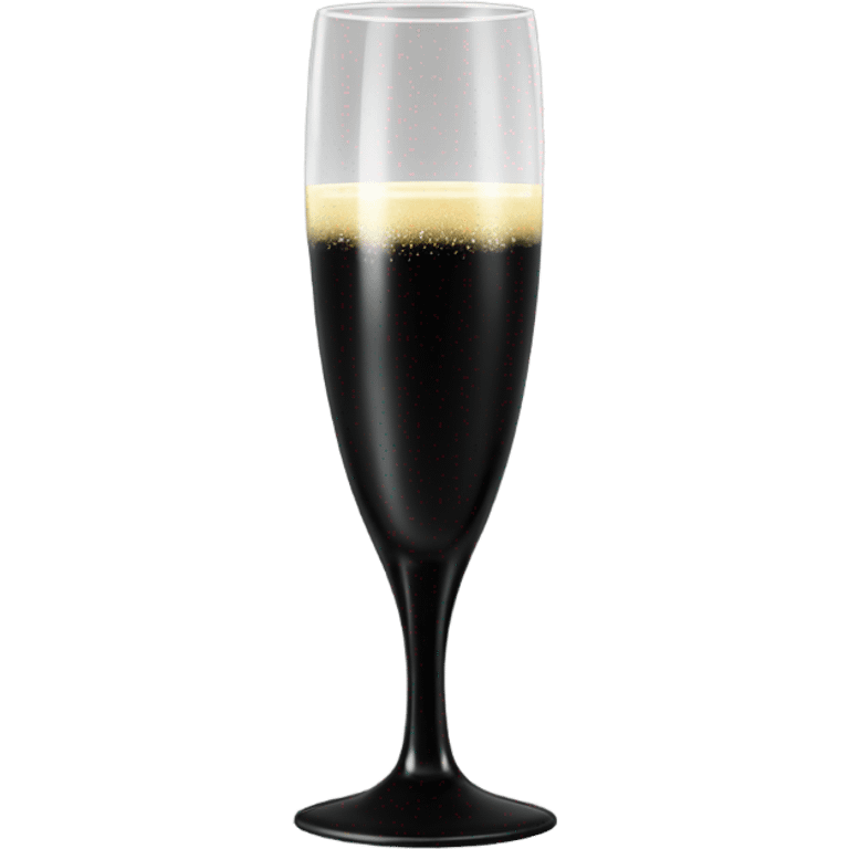 Black goth champagne flutes cheering emoji