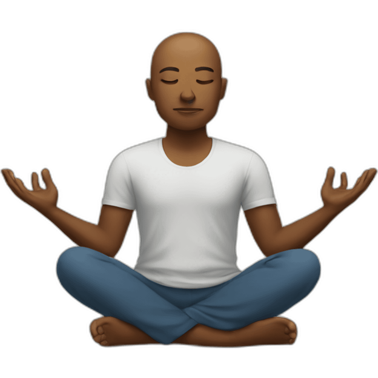 men meditating emoji