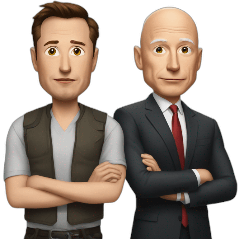 A war between elon musk and jeff bezos emoji