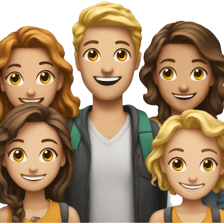 Smile with friends emoji