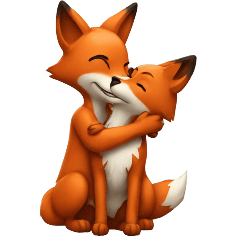 a kissing fox emoji