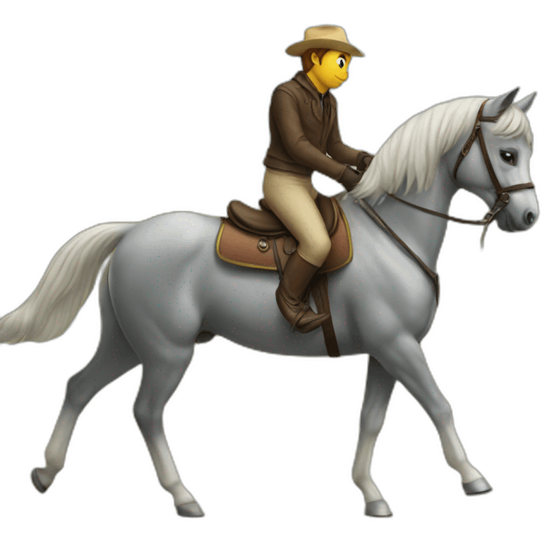 Cat on a horse emoji