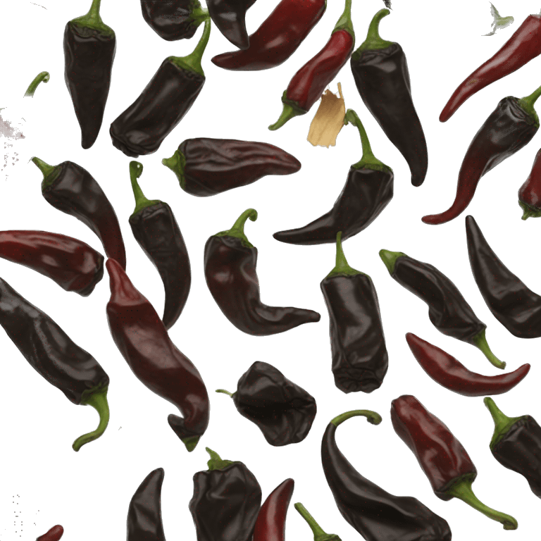 Dried black ancho chili pepper emoji