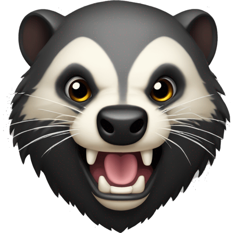 angry dangerous honey badger head emoji