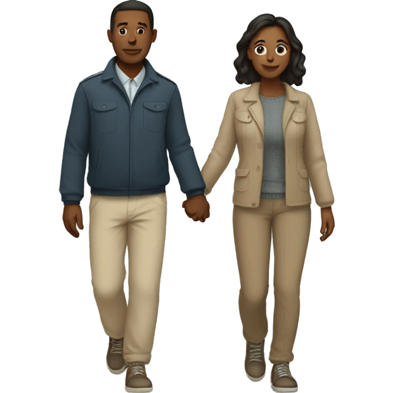 Couple Walking holding hands emoji