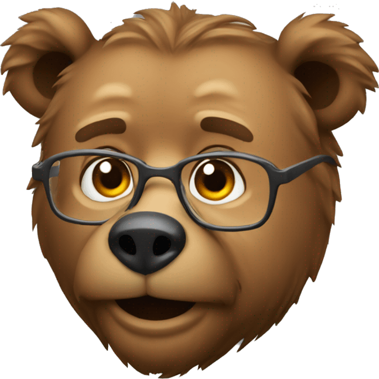 Grizzly bear  professor  emoji