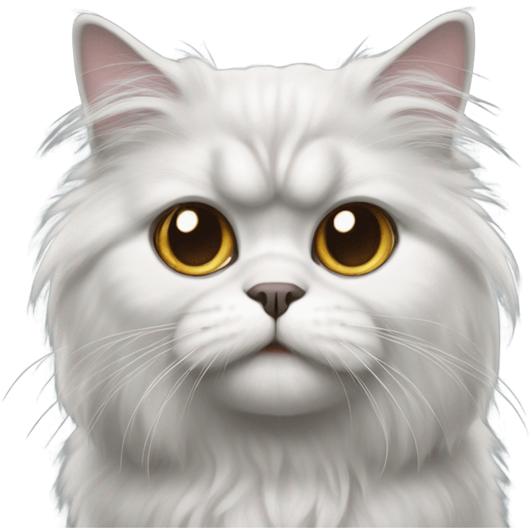 White and gray Persian cat emoji