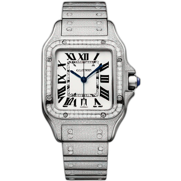 Cartier santos watch diamonds emoji