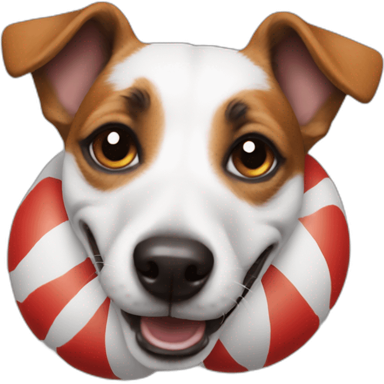 Jack russel as a clown emoji