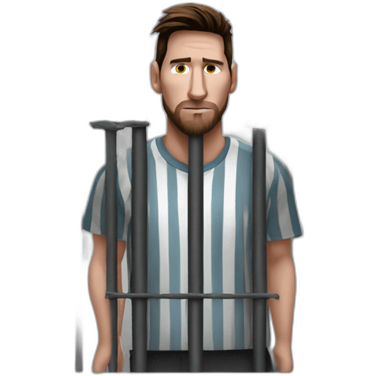 Realistic-Messi-in-jail-smoking emoji