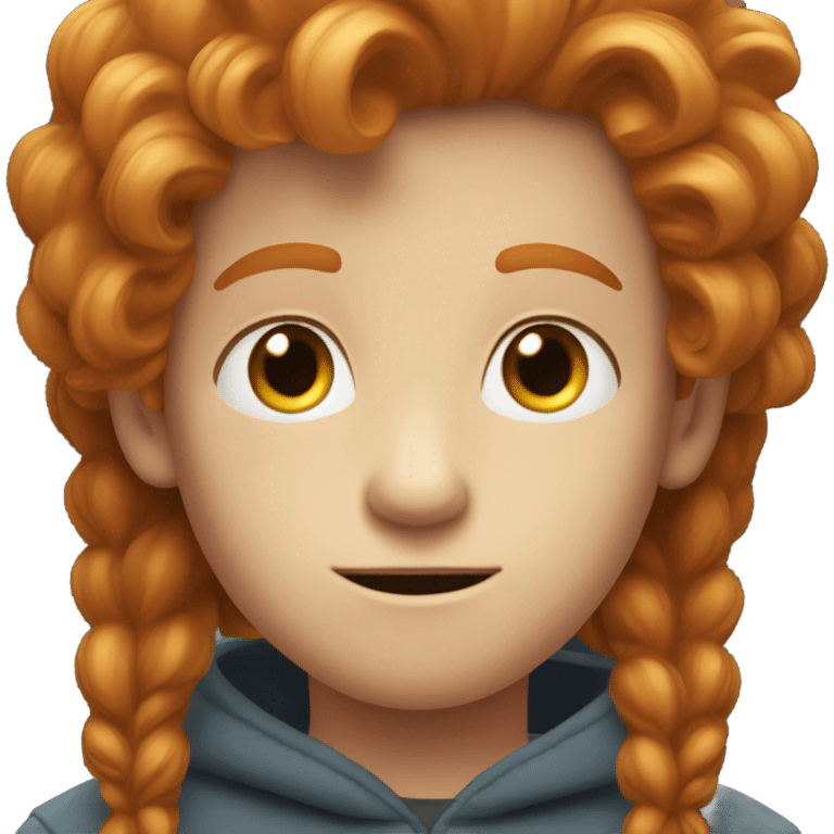 Ginger boy portrait looking at viewer emoji