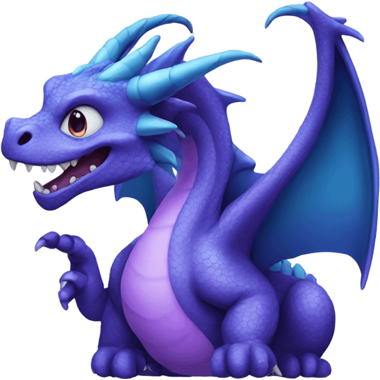 Purple and blue dragon emoji