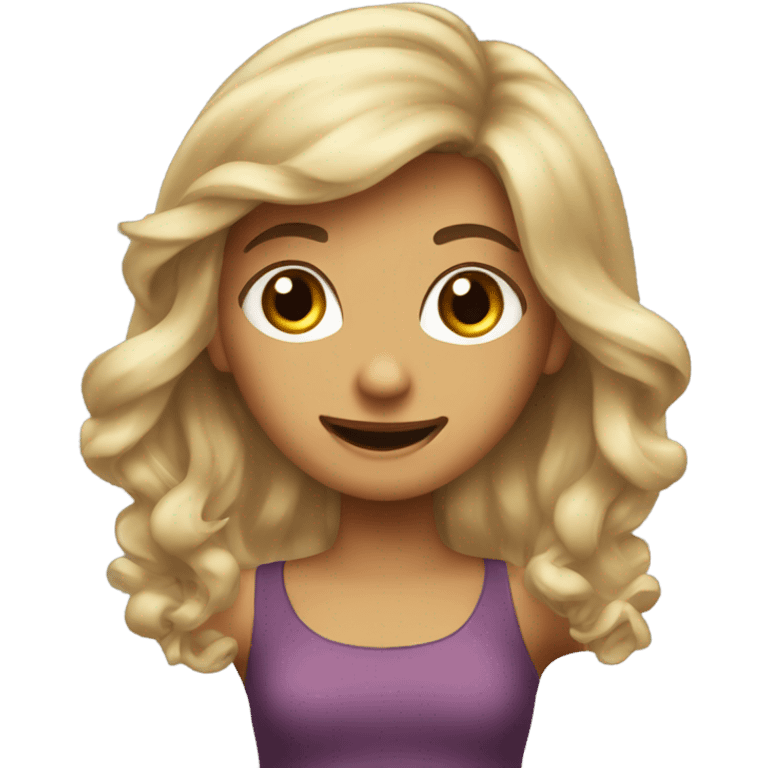 girl with smirk twirling hair emoji