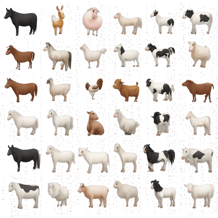 Ranch farm animals outside animals  emoji