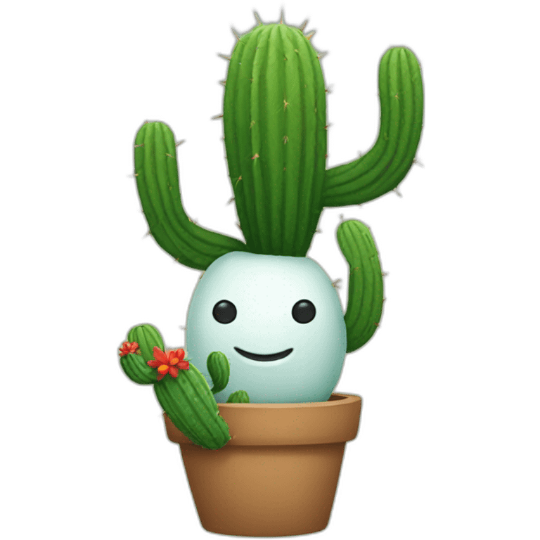 cactus snowman emoji