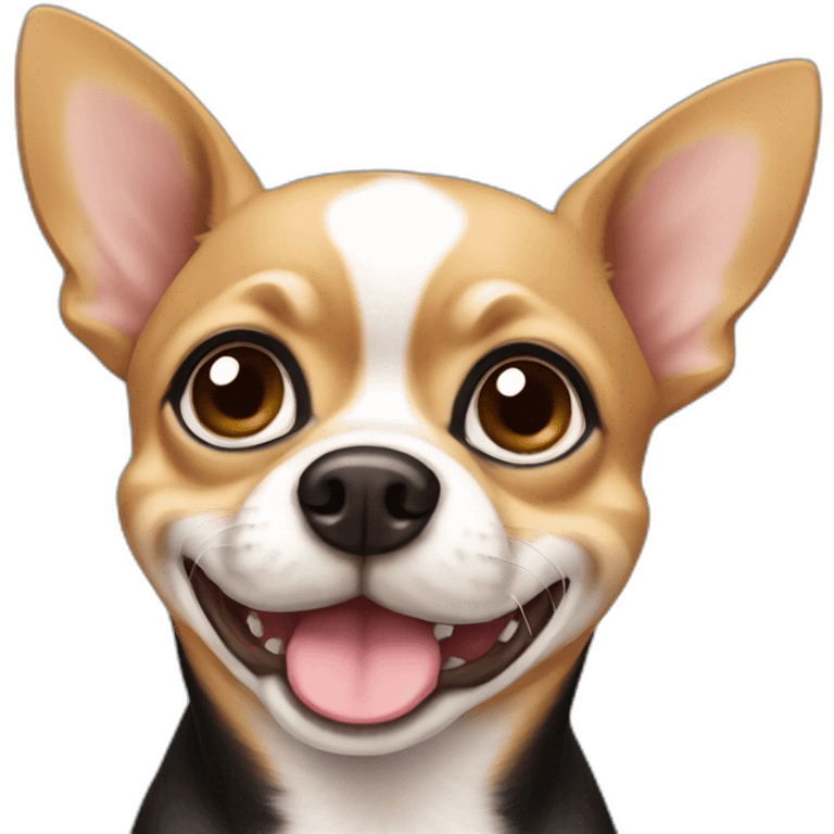 fat Black and Tan chihuahua emoji