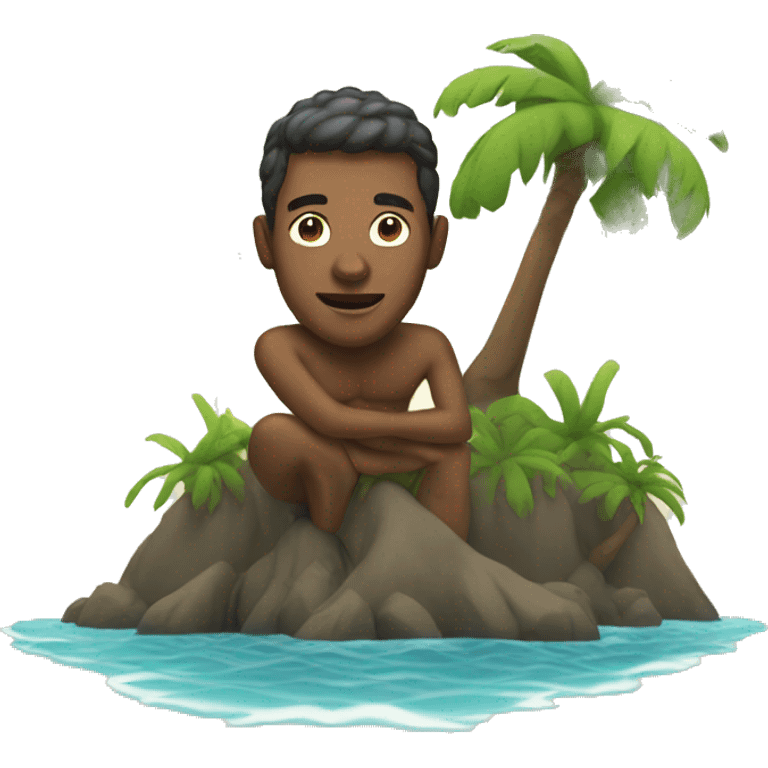 Man on a island  emoji