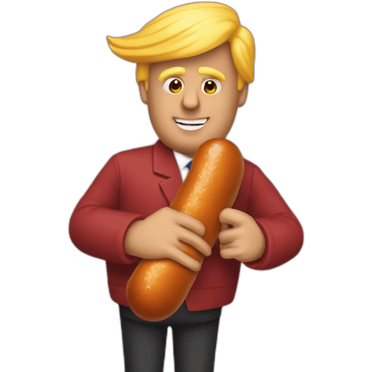 trump-holding-his-sausage emoji