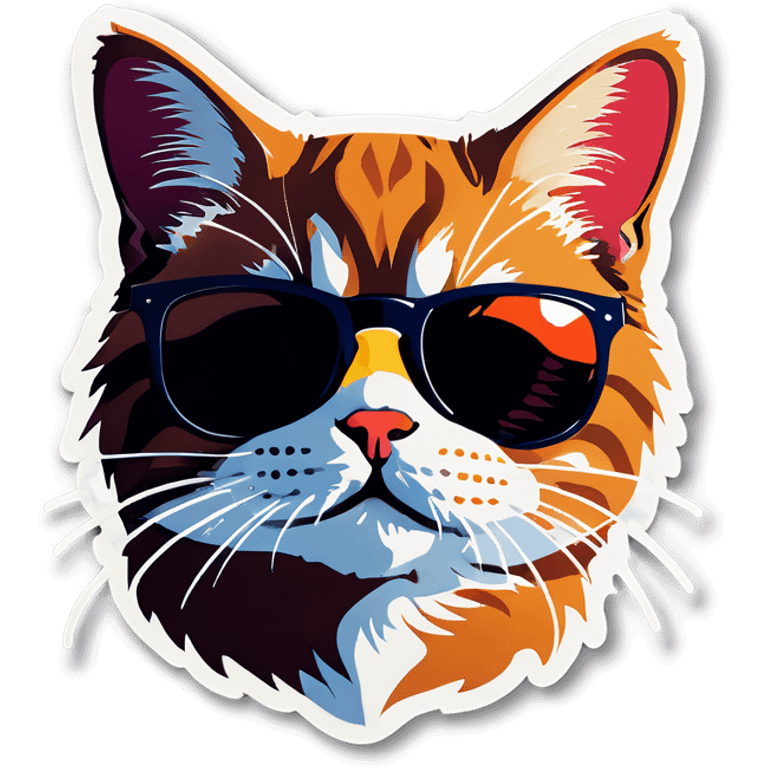 Cat with sunglasses emoji