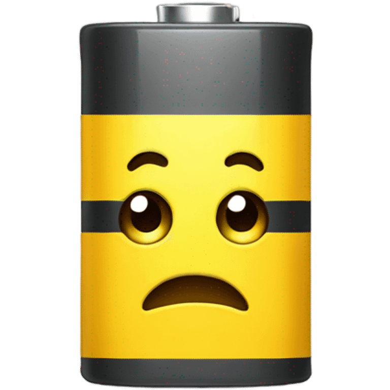 Yellow worried battery emoji