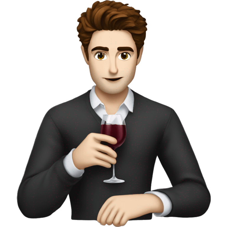 edward cullen drinking wine emoji