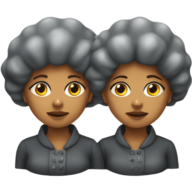 two sister with heads as oysters emoji