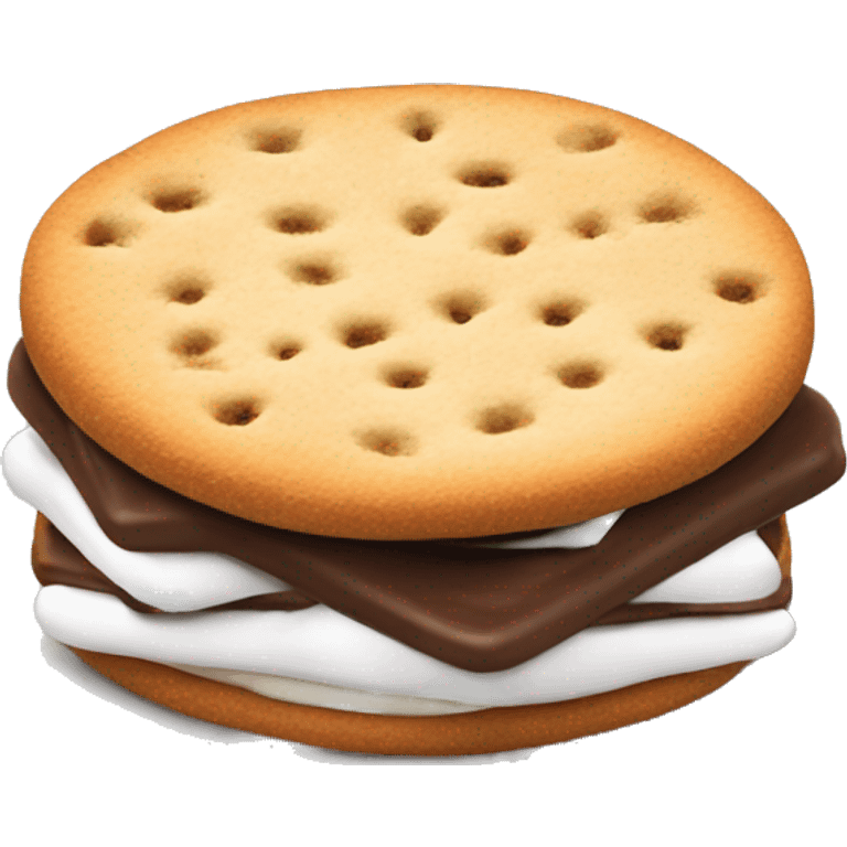 Realistic smores cookie sandwich isolated  emoji