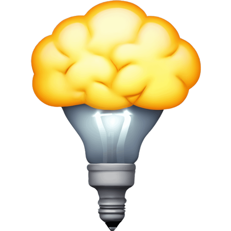 Brainstorming Emoji
Usage: To signify brainstorming sessions or creative thinking.
Design Idea: A brain with a light bulb inside it or lightning bolts around it. emoji