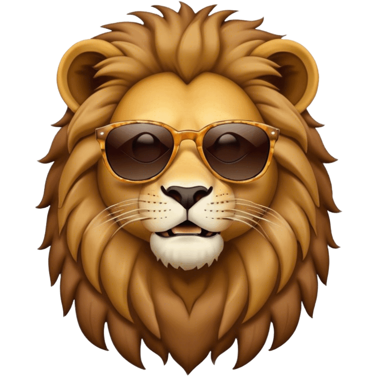 Lion with sunglasses  emoji