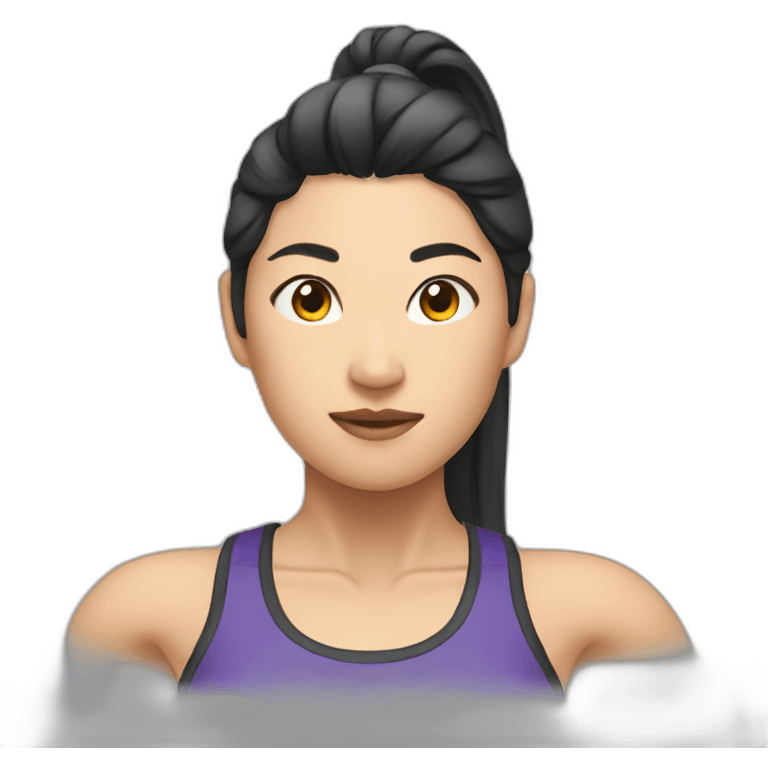 Asian Women strong gym emoji