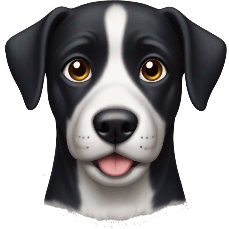 a black-haired dog with erect ears emoji