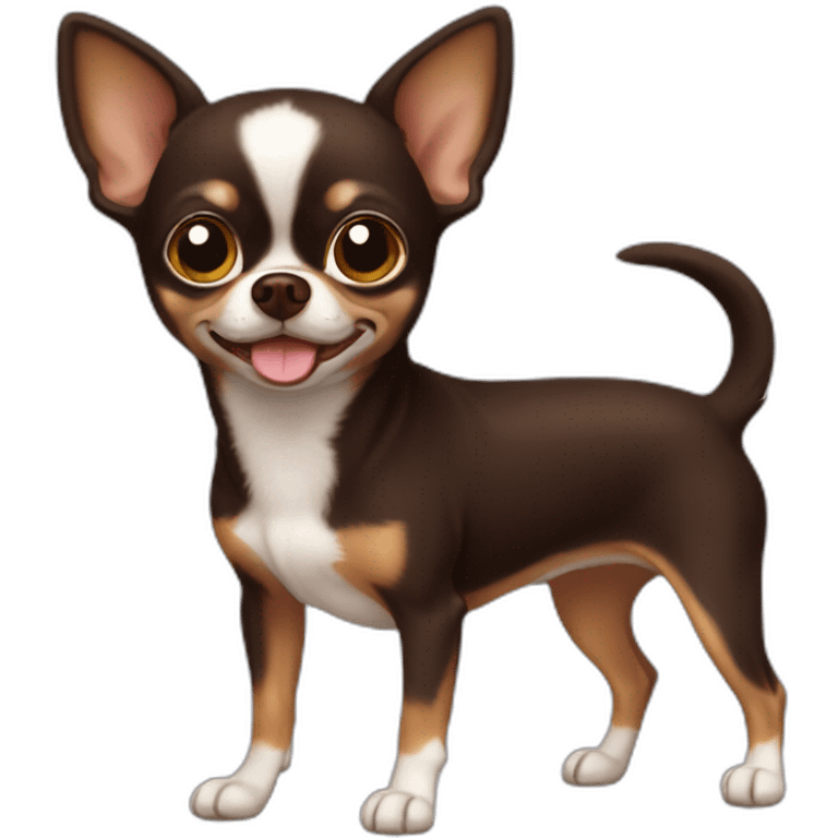 dark brown chihuahua emoji