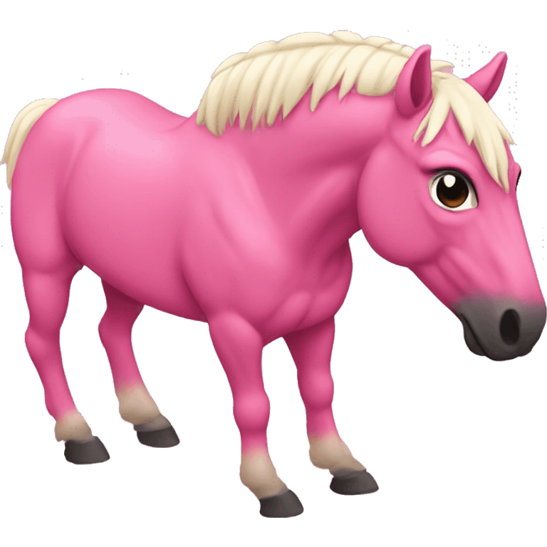 Pink bronco emoji