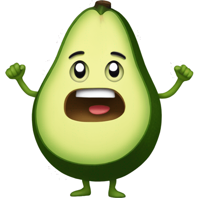 avocado with pumped arms emoji