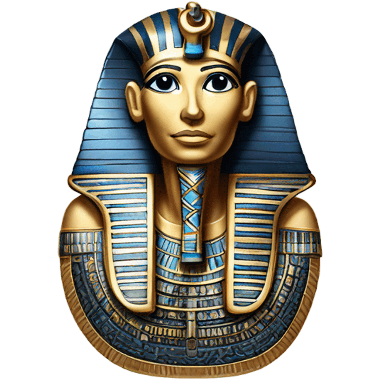 egypt sarcophagus coffie gold blue white black full body  emoji