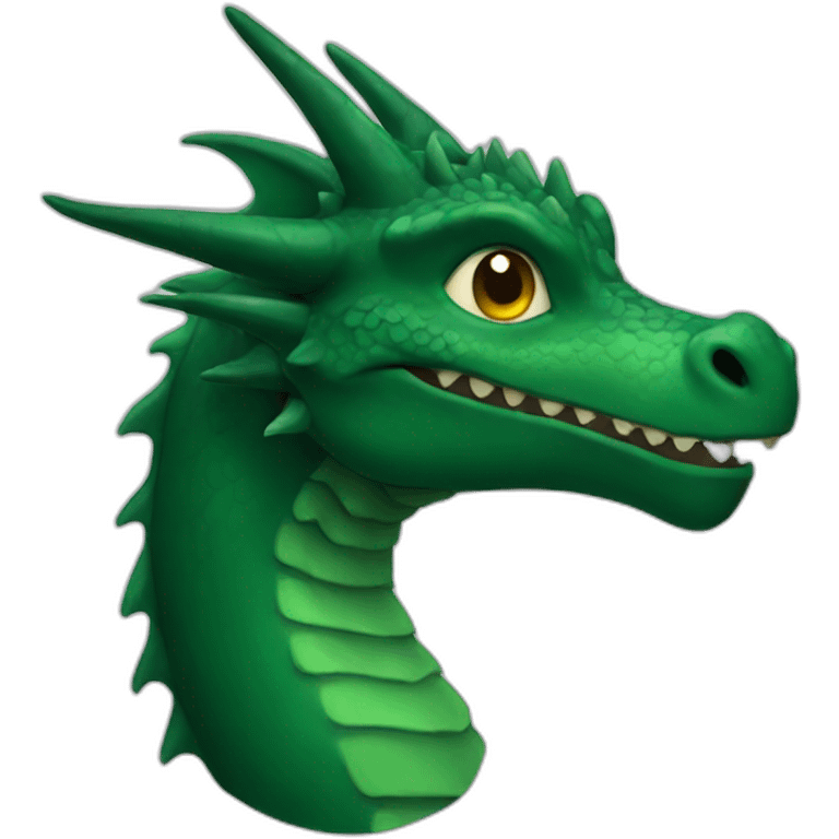 Dark green dragon emoji