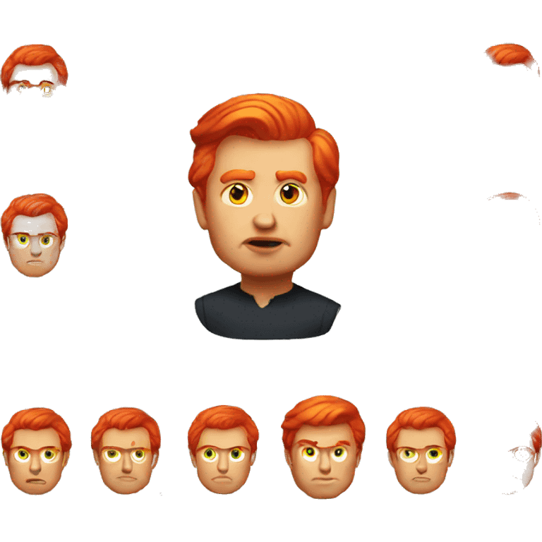 trump with extremely red hair emoji