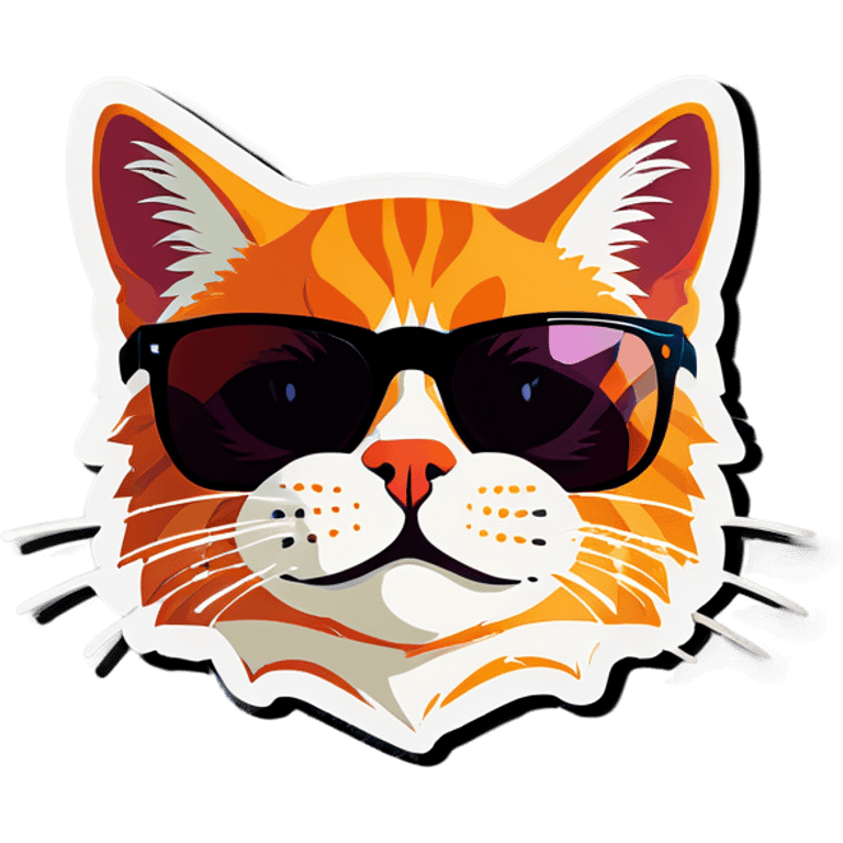 Cat with sunglasses emoji