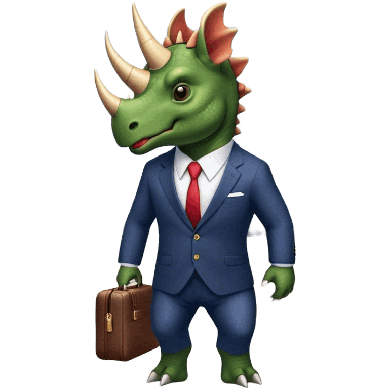 office triceratops in an airport emoji