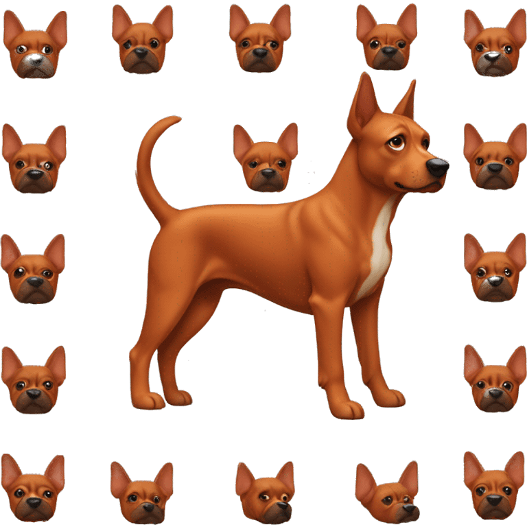 solid red dog with pointed ears emoji