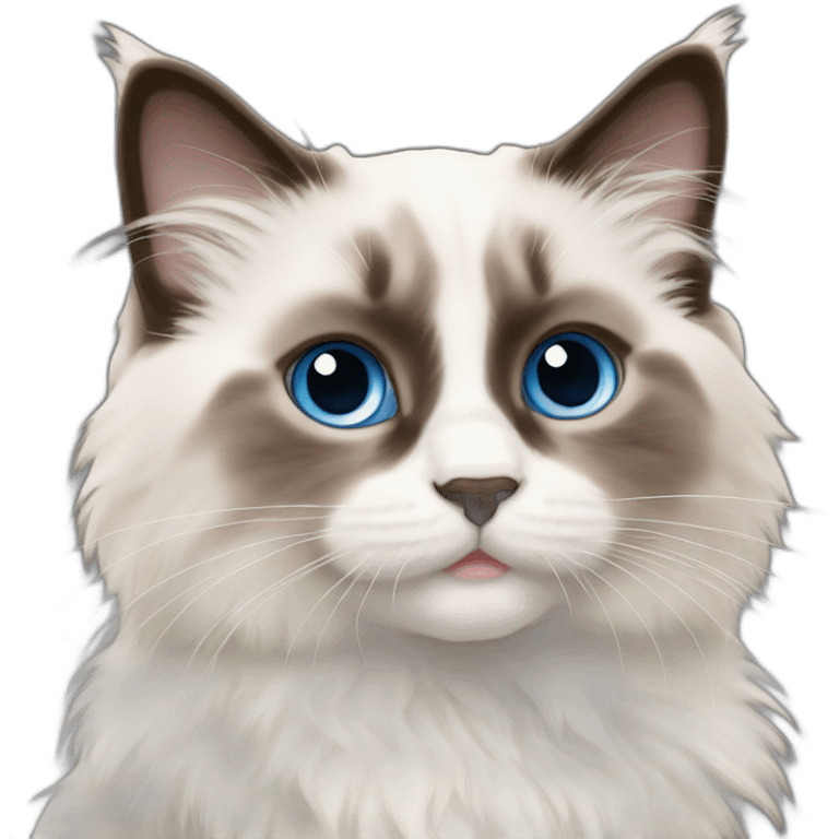 colorpointe ragdoll kitten emoji