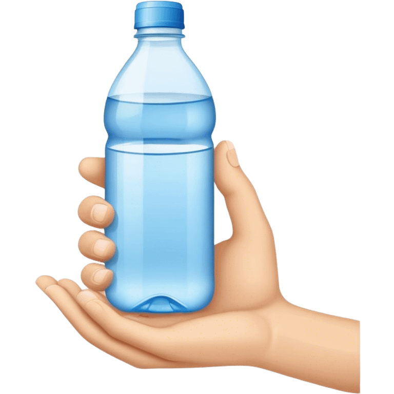 hand holding bottle of water emoji