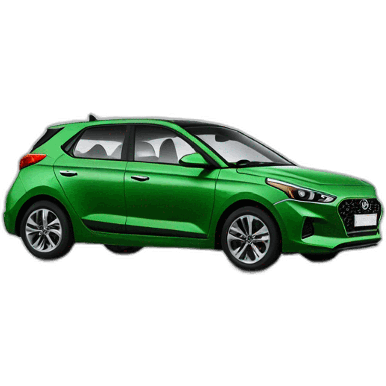 Voiture modèle i20 hyundai couleur vert foncé emoji