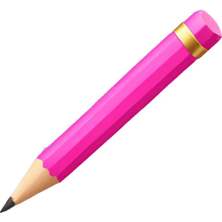 Pink pencil emoji