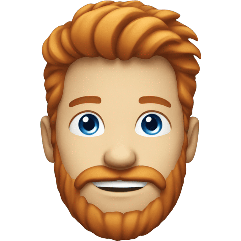 smiling male emoji with red beard and blue eyes emoji